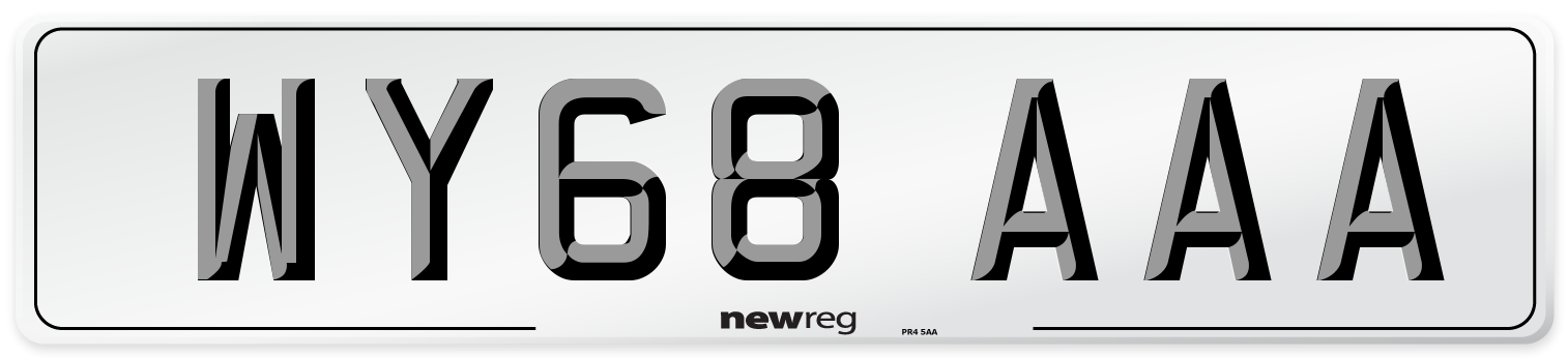 WY68 AAA Number Plate from New Reg
